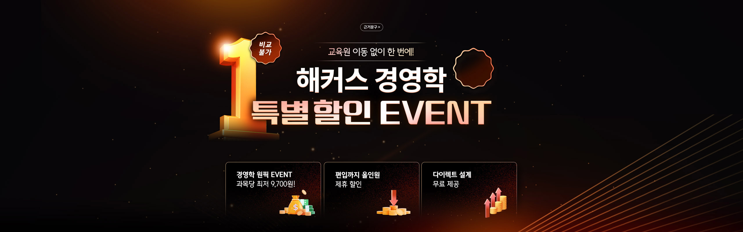 교육원 이동 없이 한번에! 해커스 경영학 특별 할인 EVENT